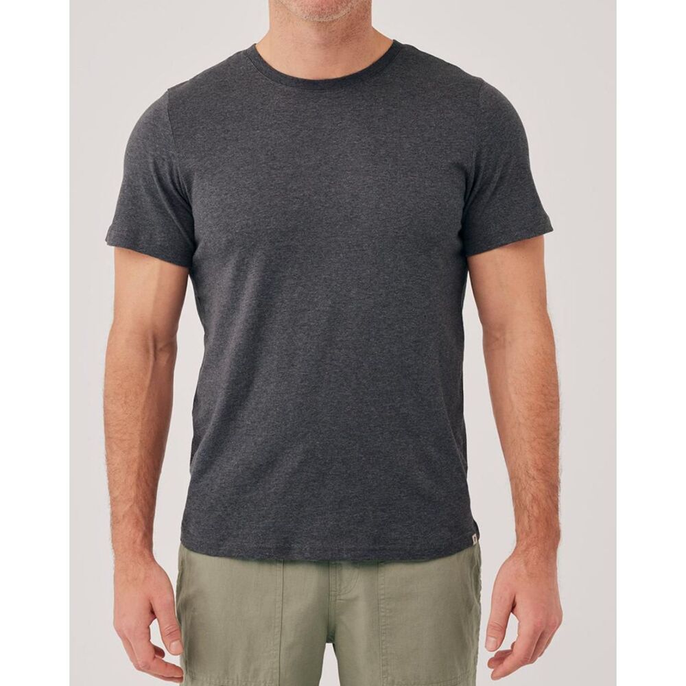 NWOT Pact Organic Cotton Dark Grey Softspun Essential Crewneck Tee Mens Small